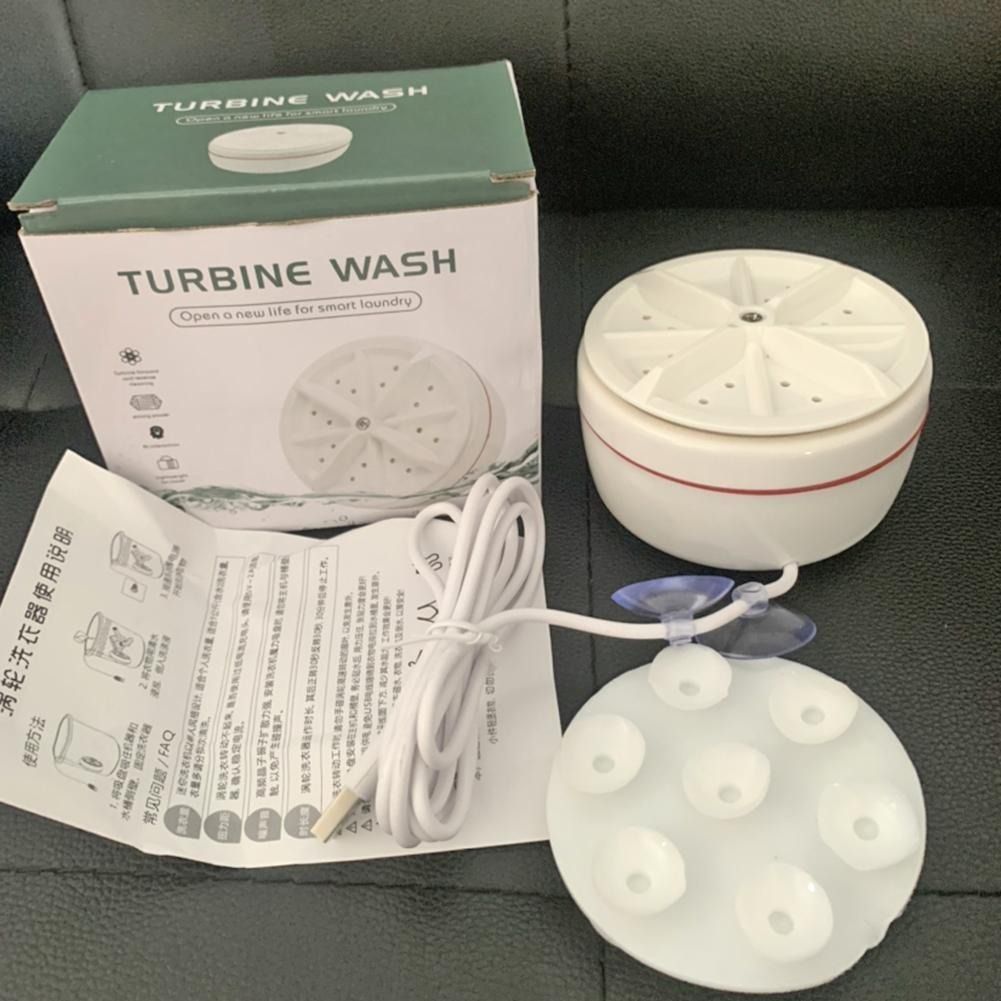 Mini Ultrasonic Turbine Washing Machine - Portable Turbo Washer for Travel, Home, Business, Camping, Apartments & College Rooms - Personal Rotary Laundry Cleaner for Clothes & Towels