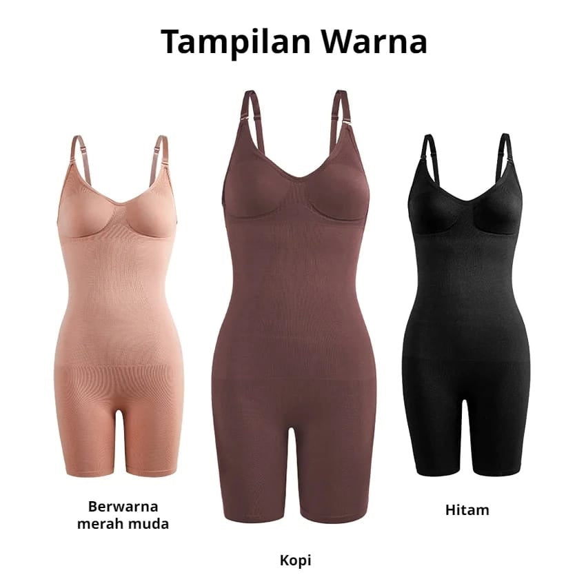 Firm Control Women's Seamless Crotchless Waist Slimming Full Bodysuit Shaper - 1 Piece