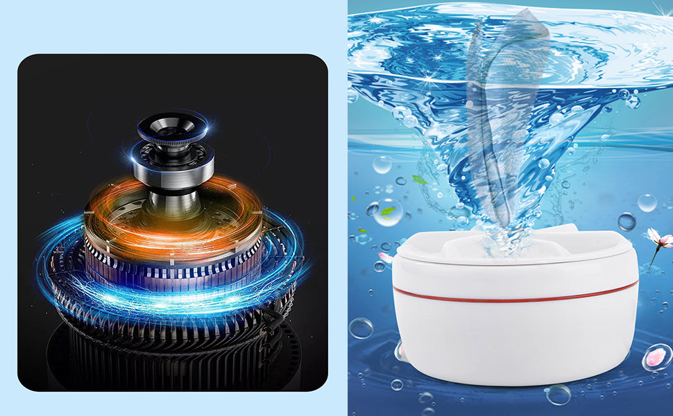 Mini Ultrasonic Turbine Washing Machine - Portable Turbo Washer for Travel, Home, Business, Camping, Apartments & College Rooms - Personal Rotary Laundry Cleaner for Clothes & Towels