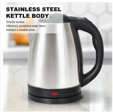"Electric Kettle - Stainless Steel, 2.0L, 1500W, Instant Heating, High-Quality Water Boiler for Tea"