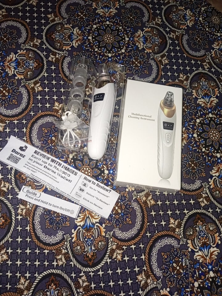 5-in-1 Blackhead Removal Machine - Derma Suction Acne Pore Cleaner, Vacuum Tool, Rechargeable Oil & Whitehead Remover, Multi-Functional Facial Beauty Device