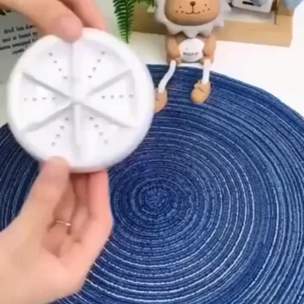 Mini Ultrasonic Turbine Washing Machine - Portable Turbo Washer for Travel, Home, Business, Camping, Apartments & College Rooms - Personal Rotary Laundry Cleaner for Clothes & Towels