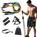11(PCS) Power Exercise Resistance Band Set 5 in 1 Fitness Band Equipment for Men and Women
